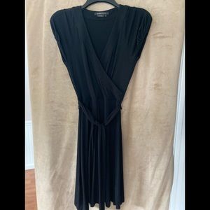 BCBG Maxazria black wrap tie dress size Small.